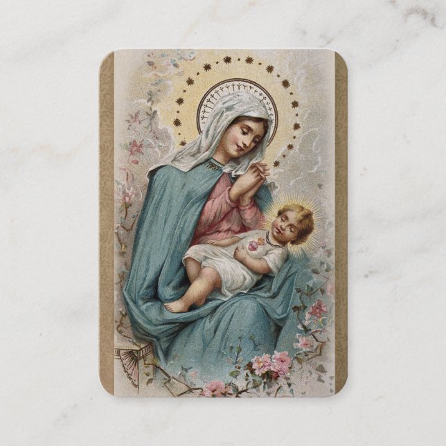 Virgin Mary Jesus katolska Consecration Prayer Placeringskort (Framsida)