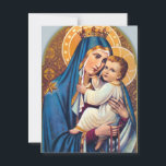 Virgin Mary Jesus katolska masserbjudande Vykort<br><div class="desc">Detta är en vacker traditionell katolsk bild av den välsignade jungfrun Mary, Dam vid berget Carmel. Ett Mass-kort (även kallat Mass-kort, minneskort eller minneskort) är ett hälsningskort, och i detta fodral är ett vykort som ges till en person för att informera dem om att de, eller en avliden älskad person,...</div>