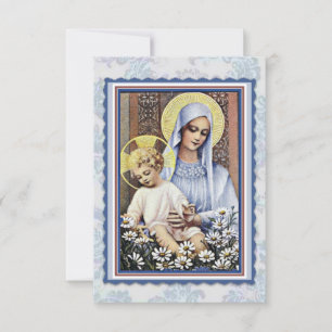 Virgin Mary Jesus Loely Dam, som är gift i Blue Di
