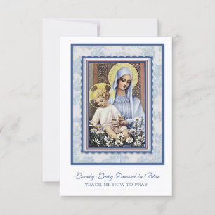 Virgin Mary Jesus Loely Dam, som är gift i Blue Di