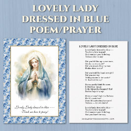 Virgin Mary Jesus Loely Dam, som är gift i Blue Di Tilläggskort