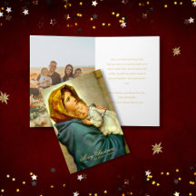 Virgin Mary & Jesus med fotomkatolsk jul
