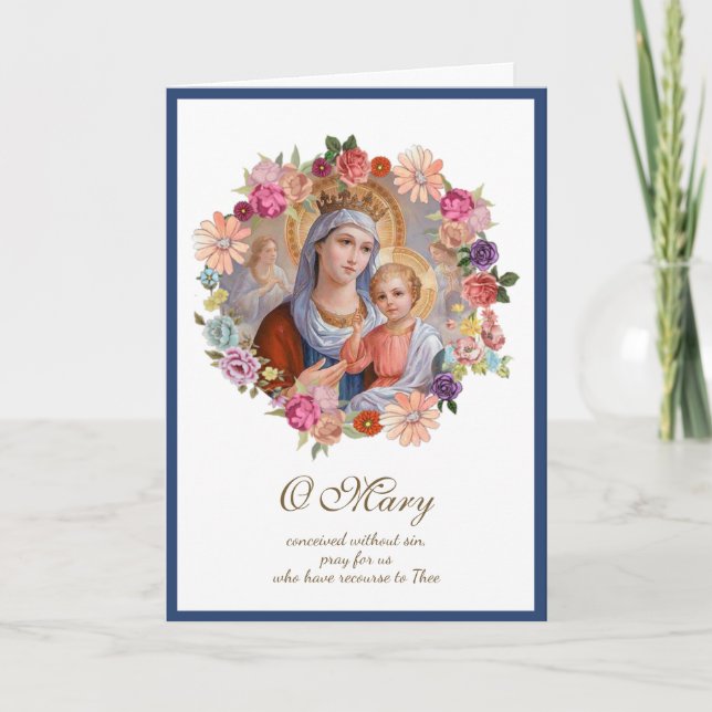 Virgin Mary Jesus Religiösa Mors dag Card Kort (Framsida)