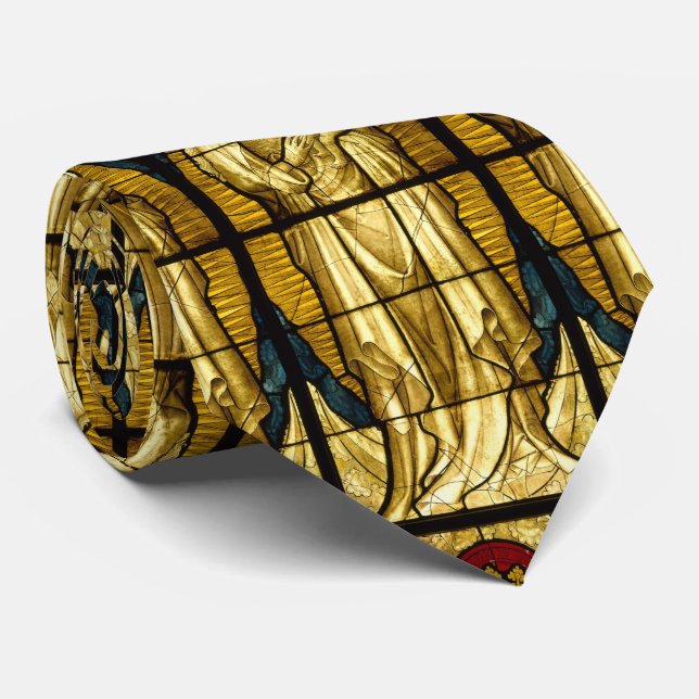 Virgin Mary Jesus Religiösa Stached Glass Slips (Rullad)