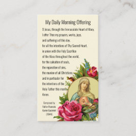 Virgin Mary Jesus Visitkort