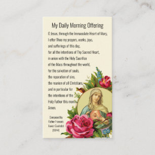 Virgin Mary Jesus Visitkort