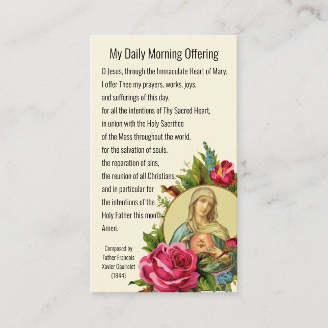Virgin Mary Jesus Visitkort (Framsida)