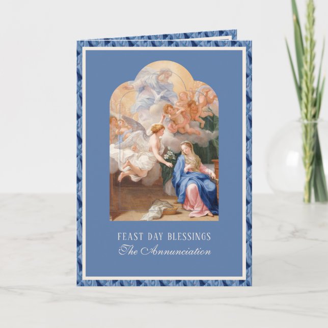 Virgin Mary, katolsk Annunciation, med Angel Kort (Framsida)