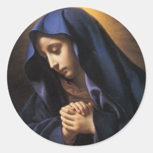 Virgin Mary-klistermärken Runt Klistermärke