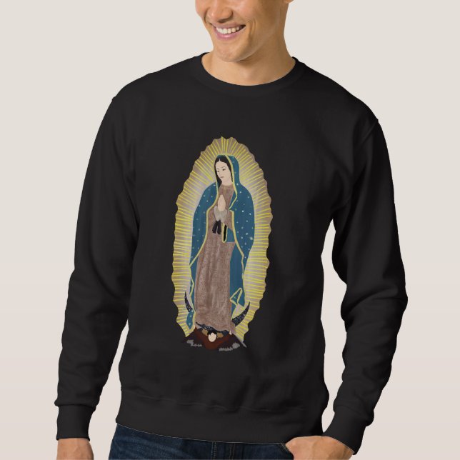 Virgin Mary Lång Ärmad Tröja (Framsida)