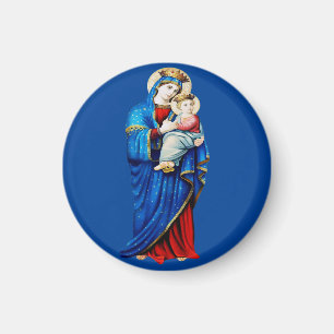 Virgin Mary med Baby Jesus Magnet