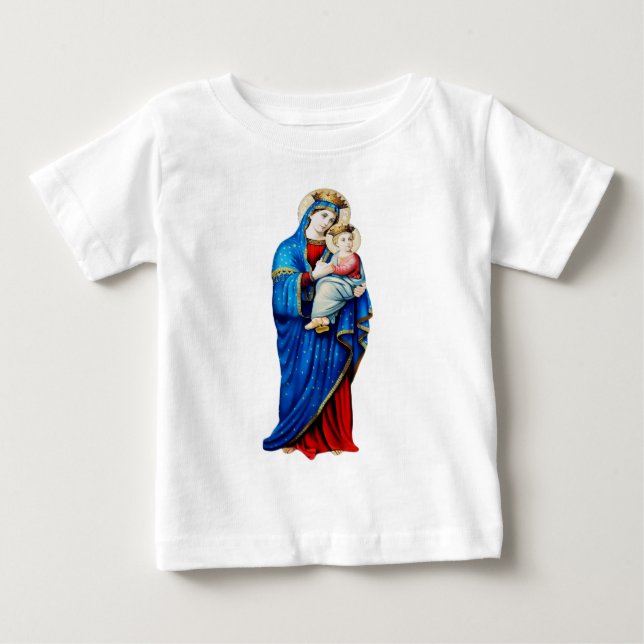 Virgin Mary med Baby Jesus T Shirt (Framsida)
