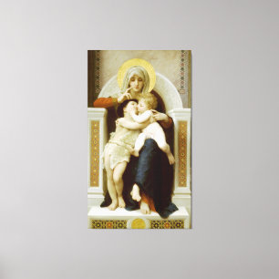 Virgin Mary med Jesus och Johannes Baptist Canvastryck