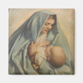Virgin Mary och Baby Jesus Magnet