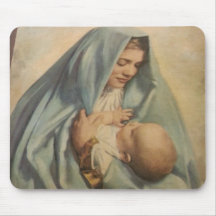 Virgin Mary och Baby Jesus Mousepad