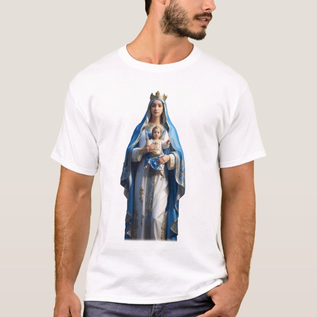 Virgin Mary och Baby Jesus T Shirt (Framsida)