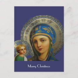 Virgin Mary och Child Jesus Helg Vykort