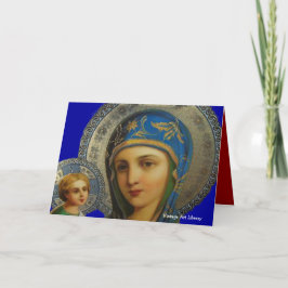Virgin Mary och Child Jesus Helgkort