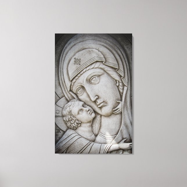 Virgin Mary och Jesus Canvastryck (Framsida)
