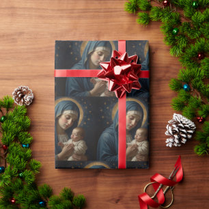 Virgin Mary och Jesus jul Presentpapper