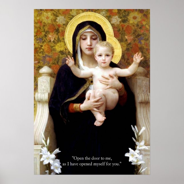 Virgin Mary och Jesus Kristus Poster (Framsidan)