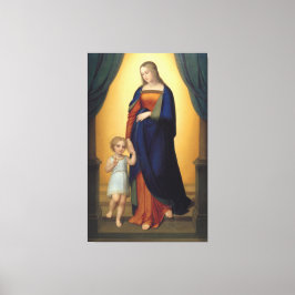 Virgin Mary och Religiösan Infant Jesus Canvastryck