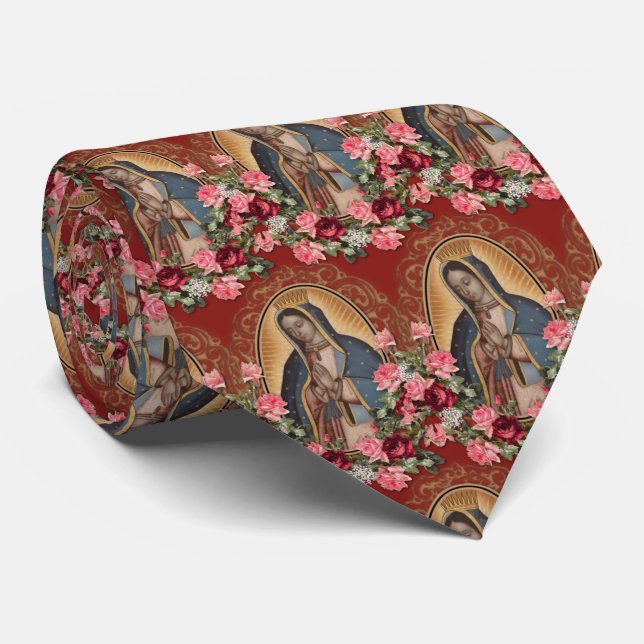Virgin Mary of Guadalupe Mexico Spain Neck Tie Slips (Rullad)