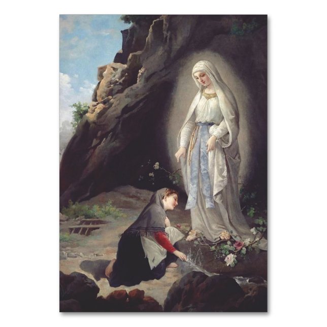 Virgin Mary of Lourdes Bordsnummer (Framsidan)
