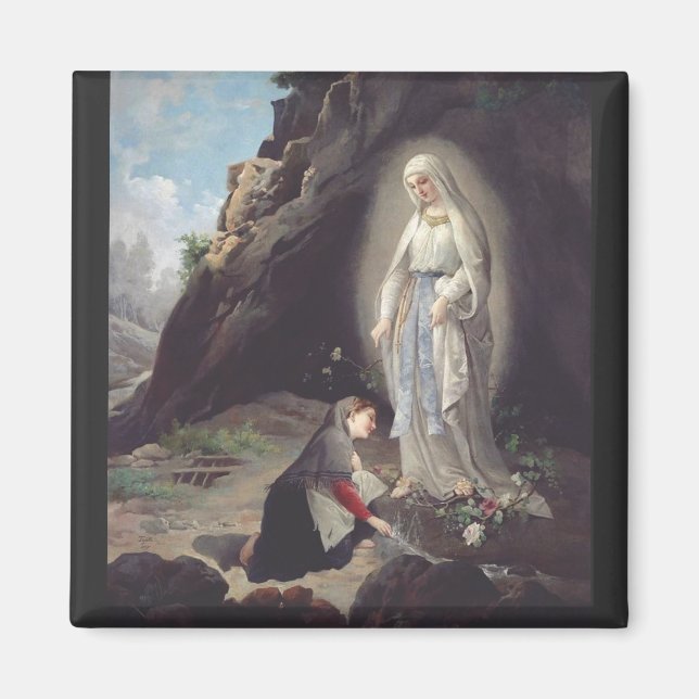 Virgin Mary of Lourdes Magnet (Framsidan)