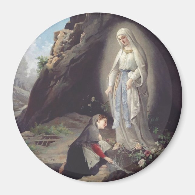Virgin Mary of Lourdes Magnet (Framsidan)