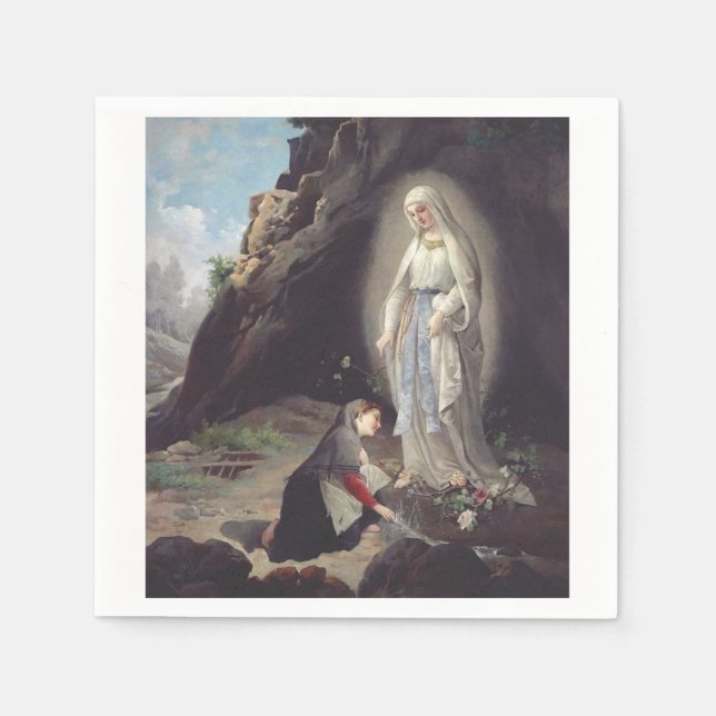 Virgin Mary of Lourdes Pappersservett (Framsidan)