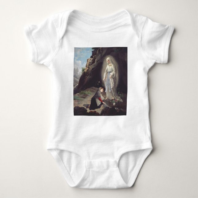 Virgin Mary of Lourdes T Shirt (Framsida)