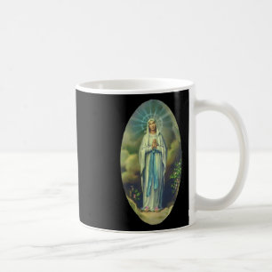 Virgin Mary of Lourdes vår kristna gåva från Dam f Kaffemugg