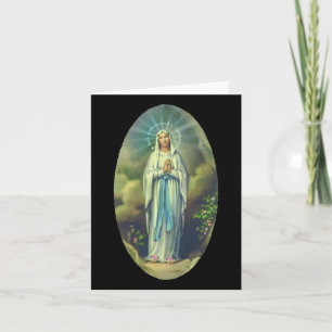 Virgin Mary of Lourdes vår kristna gåva från Dam f Kort