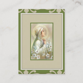 Virgin Mary of Mental Peace Health, katolsk bön Visitkort