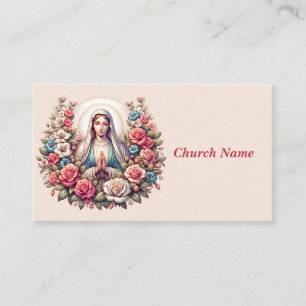 Virgin Mary Praying med Ro Visitkort