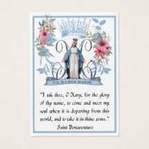 Virgin Mary Religiösa Catholique Memorare Prayer