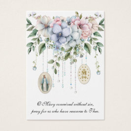 Virgin Mary Religiösa Catholique Memorare Prayer Visitkort