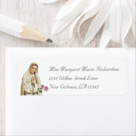 Virgin Mary Returadress Returadress Etikett
