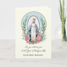 Virgin Mary Ro Catholique Nun Religiösa Life Helgkort