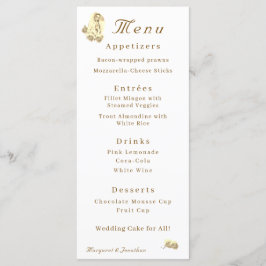 Virgin Mary Sepia Catholique Bröllop Menu Meny
