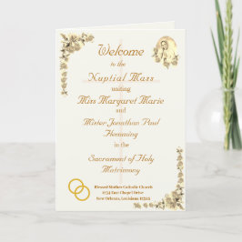 Virgin Mary Sepia, katolskt Bröllopsprogram Program