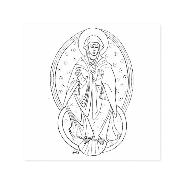 Virgin Mary Självfärgande Stämpel (Design)