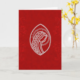 Virgin Mary Snöre on Velvet med embossed Ornament Kort