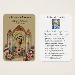 Virgin Mary Spain Funeral Memorial Heliga Card - Visitkort