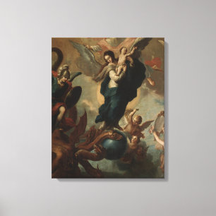 Virgin Mary St. Michael Apocalypse Religiösa Ange Canvastryck