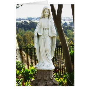 Virgin Mary Statue Hälsningskort