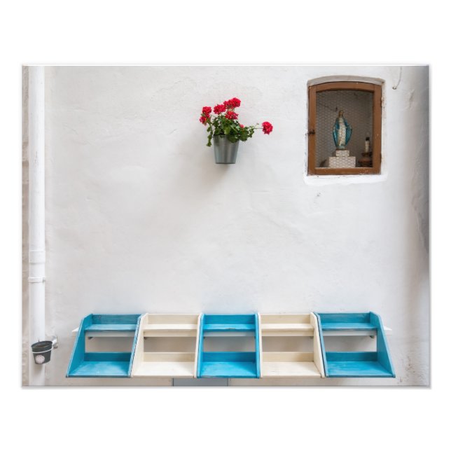 Virgin Mary street altar shrine Phoprint Fototryck (Framsidan)