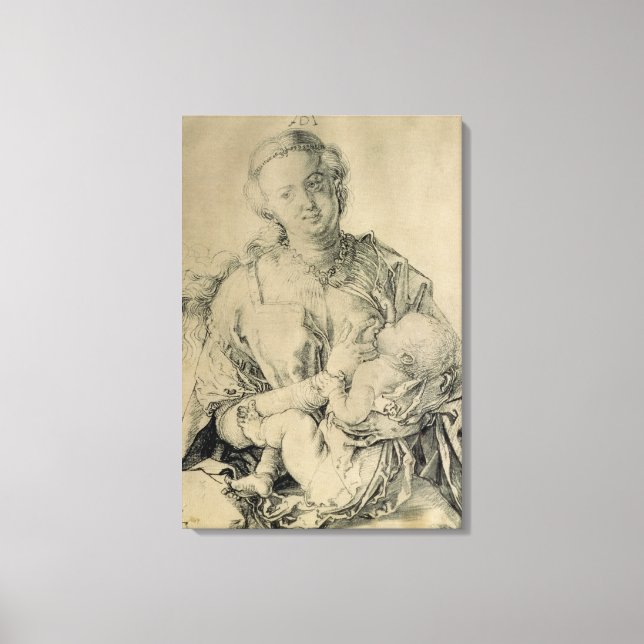 Virgin Mary suckling the Jesus Child, 1512 Canvastryck (Framsida)