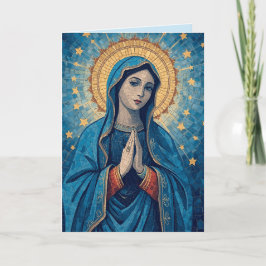 VIrgin Mary Sympathy Folded Greeting Card Kort